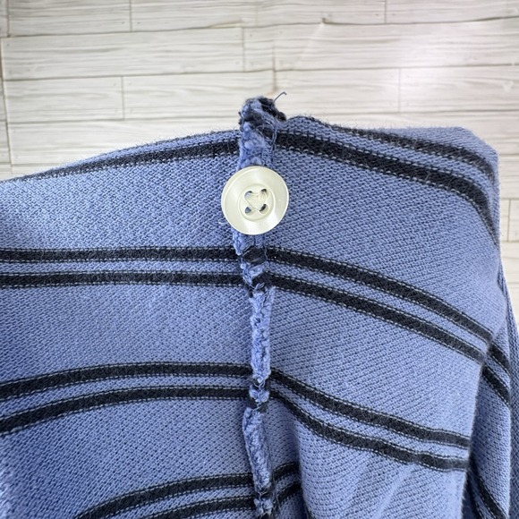 Brooks Brothers Men's Polo Sz Lg Blue- Navy Striped Cotton Short Sleeve‎ Logo - Picture 4 of 8